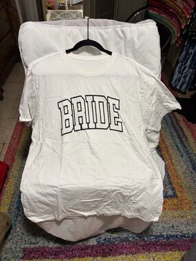 White 'BRIDE' Graphic Tee